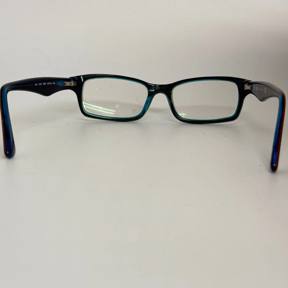 Ray-Ban RB 1530 3587 Blue Rectangular Eyeglasses Frames 48-16-130‎ Junior Kids